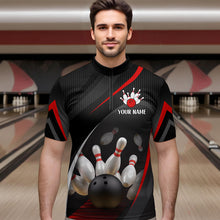 Load image into Gallery viewer, Red Bowling Shirts for Men Women Team Custom Bowling Polo &amp; Quarter Zip Shirt MBL71
