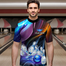 Load image into Gallery viewer, Custom Galaxy Bowling Jersey for Men Bowling Team Shirts Bowling Uniform Polo &amp; 1/4 Zip HNT157