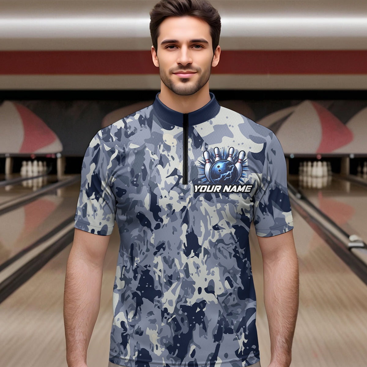 Custom Bowling League Shirts For Men with Name, Personalized Bowling Team Jerseys HNT41