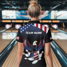 Load image into Gallery viewer, Custom Eagle Bowling Team Shirt American Bowling Quarter-Zip Jersey for Men Women QZT658