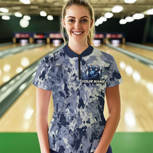 Load image into Gallery viewer, Custom Bowling League Shirts For Women with Name, Personalized Bowling Team Jerseys HNT41