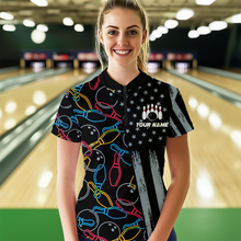 Load image into Gallery viewer, Customize Bowling Shirts for Men Women and Team Bowling Polo &amp; 1/4 Zip Shirt MBL52