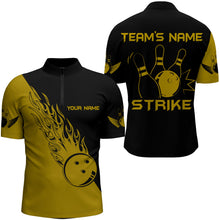 Load image into Gallery viewer, Strike Bowling Quarter-Zip Shirt For Men Custom Bowling Team Jersey BDT194