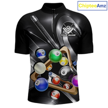 Load image into Gallery viewer, Custom Ball Pool Shirts Grey Billiard Shirt for Men Billiard Team Jersey Billiard League NNT180
