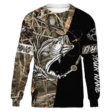 Load image into Gallery viewer, Personalized fishing tattoo full printing fishing shirt - black version