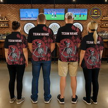 Load image into Gallery viewer, Custom Black &amp; Red Dart Shirts for Team Polo &amp; Quarter-Zip Dart Jersey for Women Dart Outfit DHT25