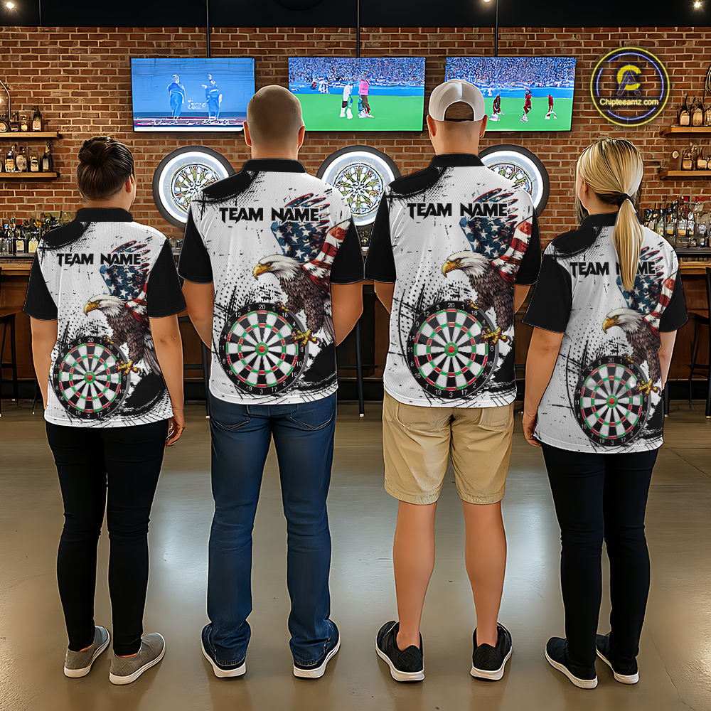 Custom American Eagle Dart Shirs for Women Patriotic Dartboard Shirt Gift Dart Jersey DHT4