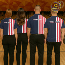 Load image into Gallery viewer, Retro Bowling Shirts For Men custom Red, White and Blue patriotic bowling outfits team jerseys NQS11446