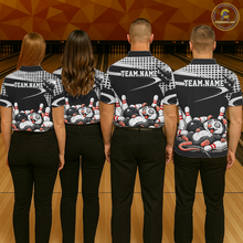 Load image into Gallery viewer, Personalized Funny Opossum Bowling Shirt Bowling Jersey for Women Bowling Polo &amp; Quarter-Zip QZT847