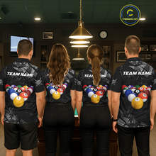 Load image into Gallery viewer, Custom Balls Billiard Shirts for Women Billiard League Billiard Team Shirts Polo &amp; 1/4 Zip NNT104