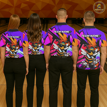 Load image into Gallery viewer, Custom Funny Bee Graffiti Pattern Bowling Jersey for Women Bowling Team Shirts Polo &amp; 1/4 Zip HNT174