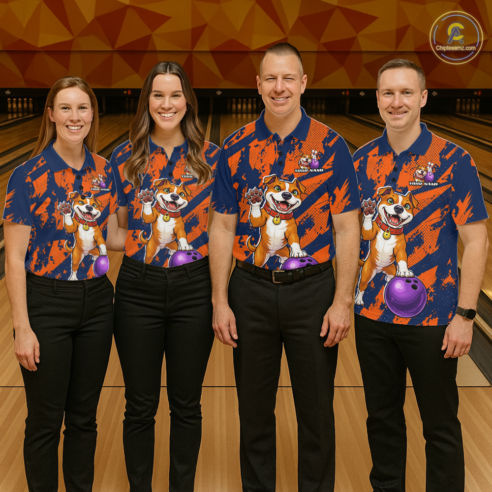 Custom Pitbull Bowling Shirt for Women Bowling Team Jersey Polo & Quarter-Zip QZT1002