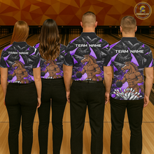 Load image into Gallery viewer, Custom Purple Funny Horse Bowling Jersey for Men Bowling Team Shirts Bowling League Polo &amp; 1/4 Zip HNT183
