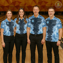 Load image into Gallery viewer, Icy Mens Bowling Shirts Custom Snowflake Icy Bowling Ball And Pins Team League Bowler Jerseys NYN3070