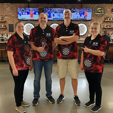 Load image into Gallery viewer, Custom Red Dragon Darts Board Dart Shirts For Women Darts Team Jerseys Polo &amp; 1/4 Zip NNT121