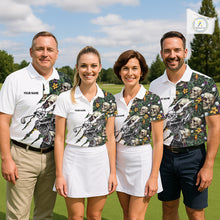 Load image into Gallery viewer, Funny Womens Golf Polo Shirt Custom Tropical Golf Ball Pattern Personalized Skull Golf Shirts NHN0047