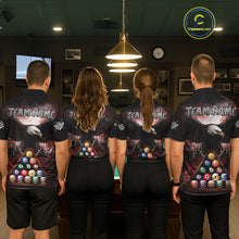 Load image into Gallery viewer, Red Grunge Eagle 8 Ball Billiard Pool Shirt For Women Custom Claws Billiard Attire Team Jersey NYN3063