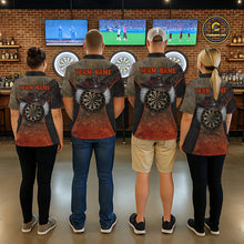 Load image into Gallery viewer, Funny Dartboard Cowboy Darts Polo &amp; 1/4-Zip Shirts For Men Custom Grunge Brown Darts Team Jerseys NYN3079