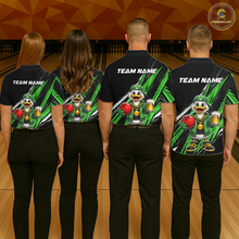 Load image into Gallery viewer, Custom Green Beer Duck Bowling Shirt for Men Duck Funny Beer Bowling Team Jersey HNT276