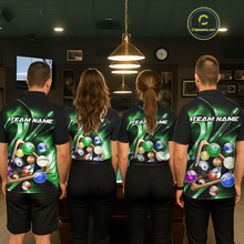 Load image into Gallery viewer, Custom Ball Pool Shirts Green Billiard Shirt for Men Billiard Team Jersey Billiard League NNT180