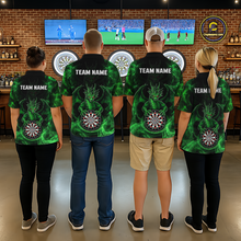 Load image into Gallery viewer, Custom Green Dragon Darts Board Dart Shirts For Men Darts Team Jerseys Polo &amp; 1/4 Zip NNT121