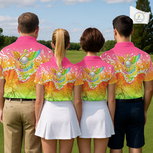Load image into Gallery viewer, Mens Golf Polo Shirt Colorful Music Angel Wing Golf Ball Custom Golf Top For Team, Golfer Gift NHN0130