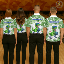 Load image into Gallery viewer, Custom Funny Dinosaur Bowling Jersey for Men Bowling Tournament Polo &amp; 1/4 Zip Bowling Team Shirts HNT214