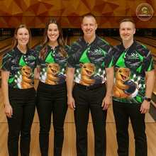 Load image into Gallery viewer, Custom Green Capybara Bowling Jersey for Women Bowling Team Shirts Bowling Polo &amp; 1/4 Zip HNT255