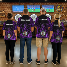 Load image into Gallery viewer, Custom Purple Dragon Darts Board Dart Shirts For Women Darts Team Jerseys Polo &amp; 1/4 Zip NNT121