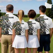 Load image into Gallery viewer, Funny Womens Golf Polo Shirt Custom Tropical Golf Ball Pattern Personalized Skull Golf Shirts NHN0047