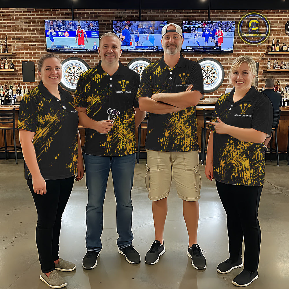 Personalized Funny Beer Cheer And Play Darts Polo & 1/4-Zip Shirt For Men Beers Dart Team Jerseys NYN2946