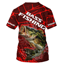 Load image into Gallery viewer, Largemouth Bass Fishing, Fishing T-Shirts Scale, Fishing Gift |Red NHT391