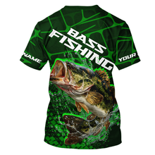 Load image into Gallery viewer, Largemouth Bass Fishing, Fishing T-Shirts Scale, Fishing Gift | Green NHT392