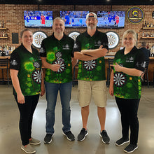 Load image into Gallery viewer, Personalized Funny Dartboard Patrick Day Women Darts Quarter-Zip Shirts Shamrock Dart Team Gifts NYN2185