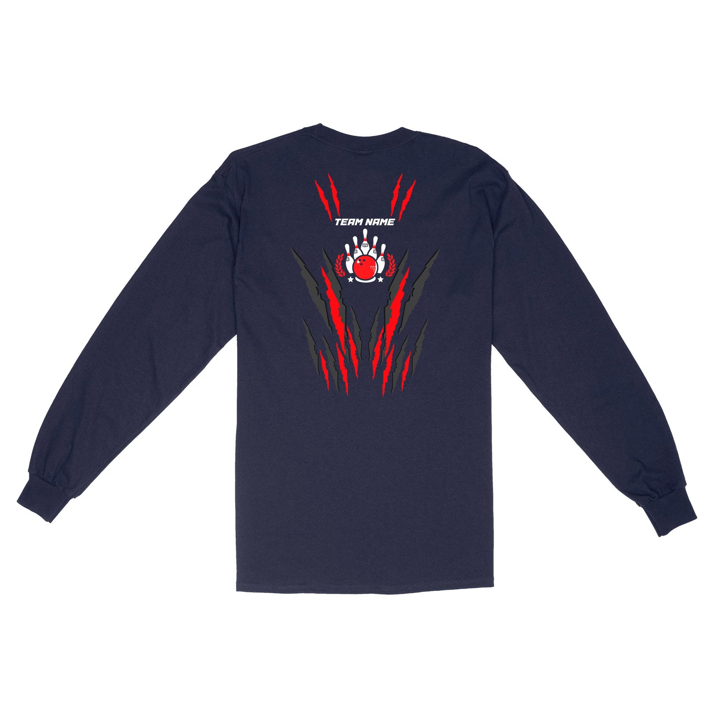 Flame Bowling Custom Name and Team Name Bowling Long Sleeve Shirts, Gift For Bowlers D02 NQS9900