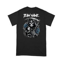 Load image into Gallery viewer, Personalized Multicolor Grim Reaper Billiard Shirts, Funny 8 Ball T-Shirts For Pool Team Player TDM3916