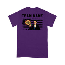 Load image into Gallery viewer, US Flag Dartboard Grunge Custom Name Shirts Dart Shirts For Men, Darts For Gift NYN0174