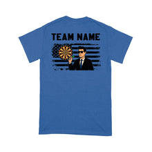 Load image into Gallery viewer, US Flag Dartboard Grunge Custom Name Shirts Dart Shirts For Men, Darts For Gift NYN0174