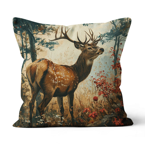 Deer Hunting Lodges Pillow, Vintage Deer Hunting Cabins Pillow IPHW5721