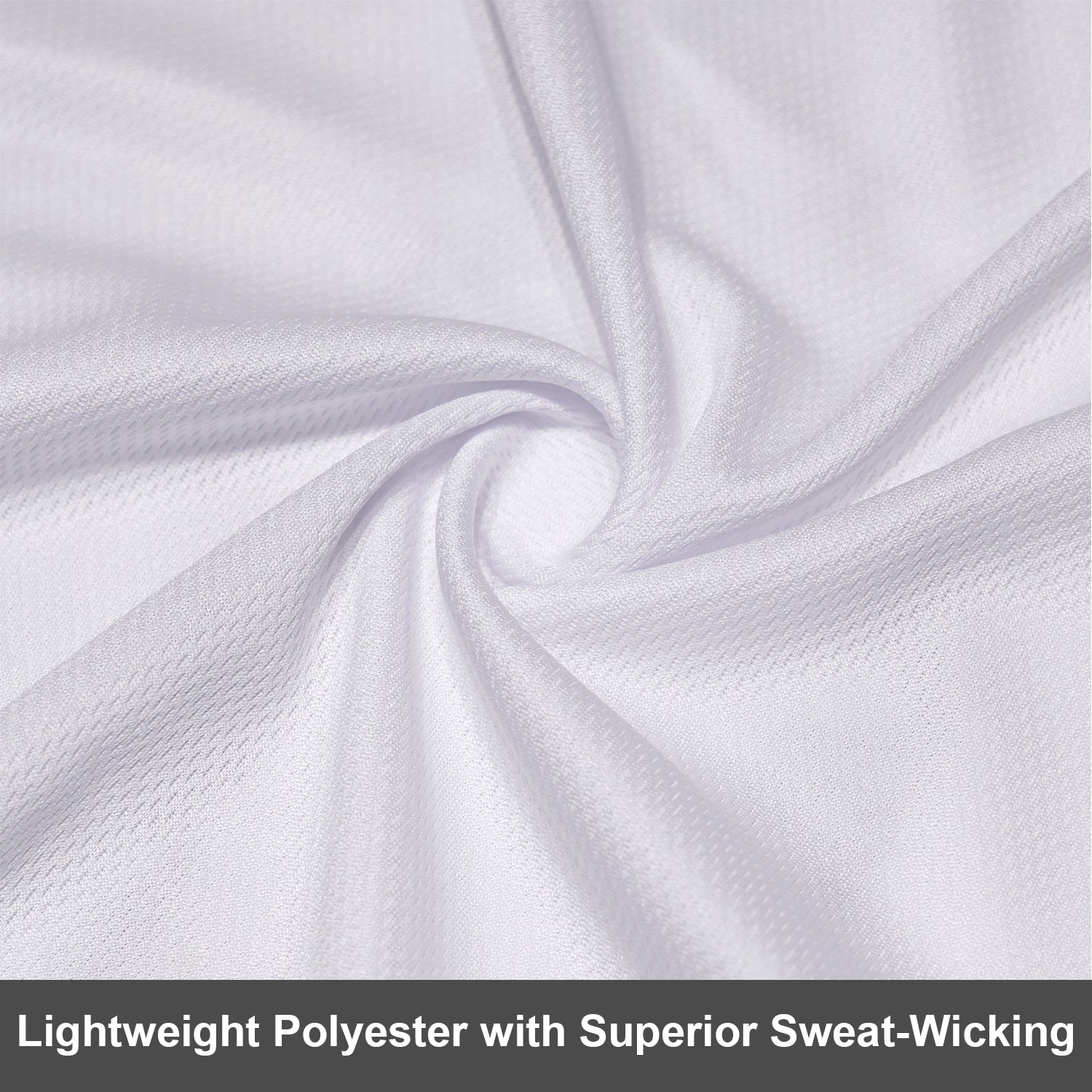 Detail shot of lightweight polyester material for men women's bowling shirt 