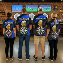 Load image into Gallery viewer, Custom Blue Funny Beer Darts Board Dart Shirts For Men Darts Team Jerseys Dart Tournament NNT120