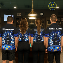 Load image into Gallery viewer, Custom Grim Reaper 8 Ball and 9 Ball Billiard Shirts for Men Billiard League Billiard Team Shirts NNT105