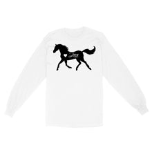 Load image into Gallery viewer, Customized name horse gifts for girls, Gift For Horse Owner, Horse Trainer Gift, Horse Lover Gift, Cowgirl, Riding Tee D06 NQS2682 Standard Long Sleeve