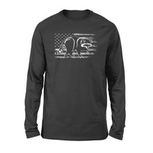 Load image into Gallery viewer, Coon hunting American flag, racoon hunter shirt NQSD241- Standard Long Sleeve