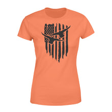Load image into Gallery viewer, Duck Hunting American Flag Clothes, Shirt for Hunting NQS121- Standard Women&#39;s T-shirt