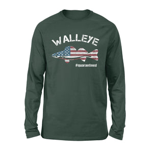 Walleye fishing US flag quarantined shirts