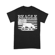 Load image into Gallery viewer, Beagle Dog American Flag Shirt, Mens Beagle Gift, Dog Lover, Hunting Dog Standard T-shirt FSD2345D01