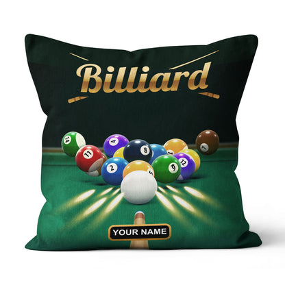 Personalized Name 3D Billiards Table Pool Game Pillow Best Throw Pillows TDM0767
