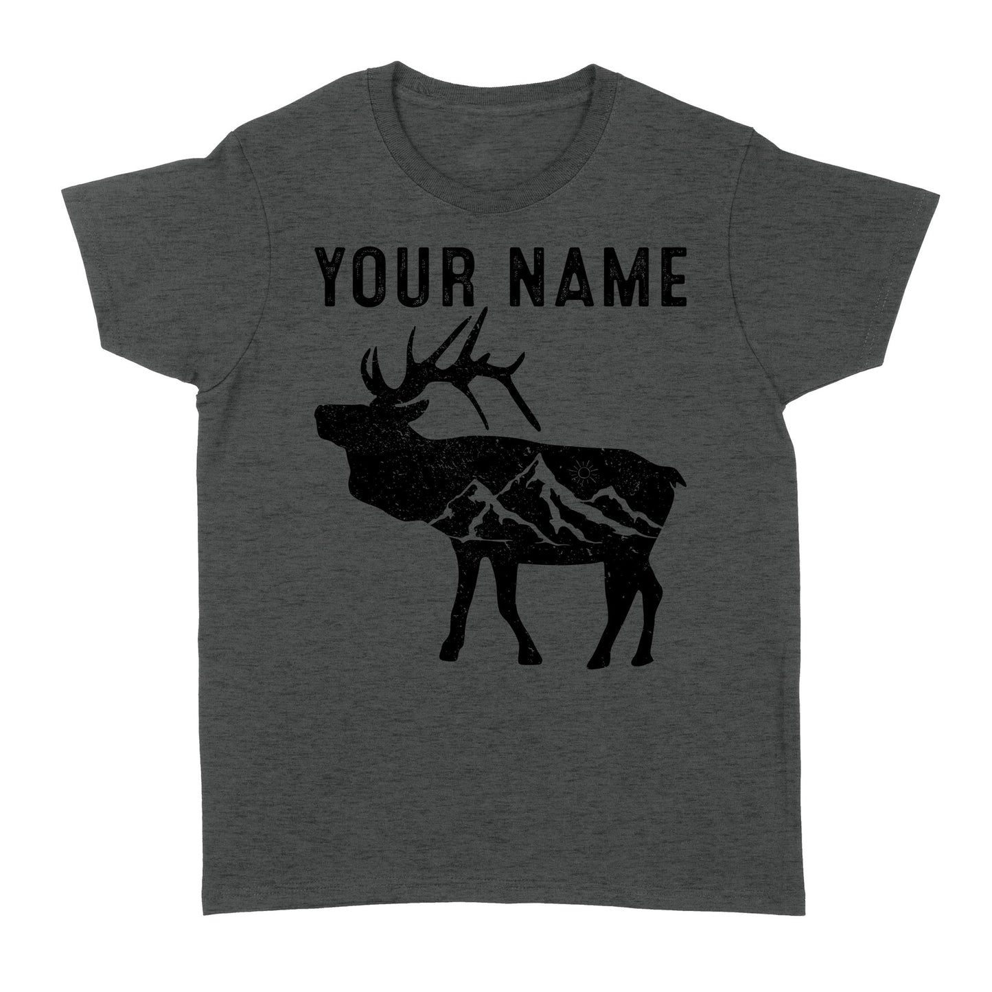 Elk Shirt Mountain Elk Custom Name Mens Womens Standard Women's T-shirt FSD1809D02