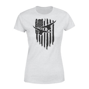 Duck Hunting American Flag Clothes, Shirt for Hunting NQS121- Standard Women's T-shirt